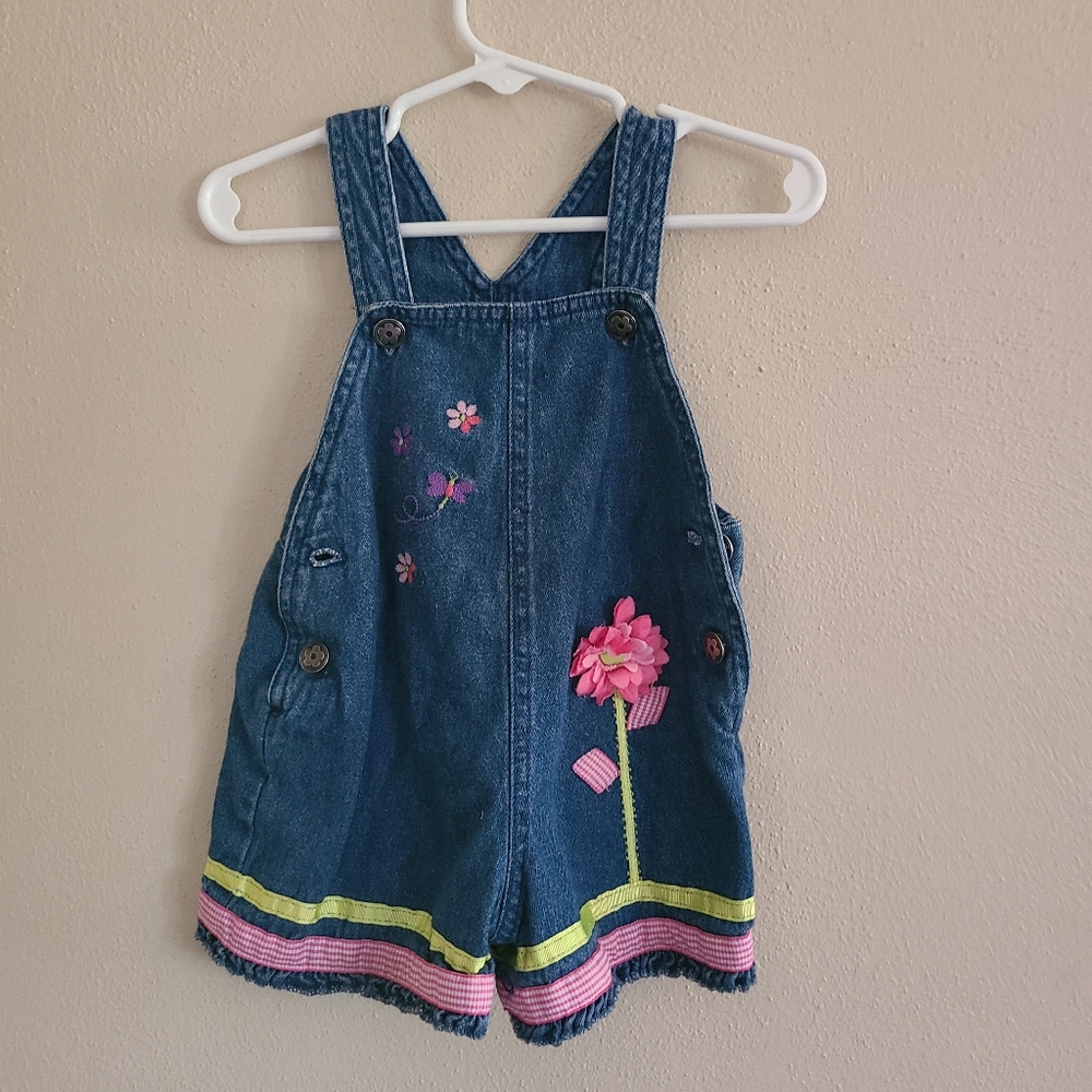 Jean floral overalls